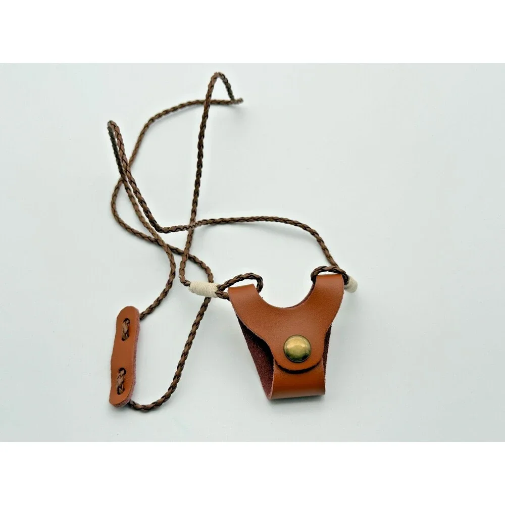 Leather Eyeglass Holder Necklace Cord Sunglasses Strap Brown Handmade